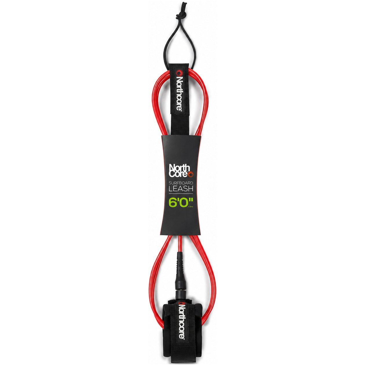 2026 Northcore 6FT Surfboard Leash NOCO54D - Red